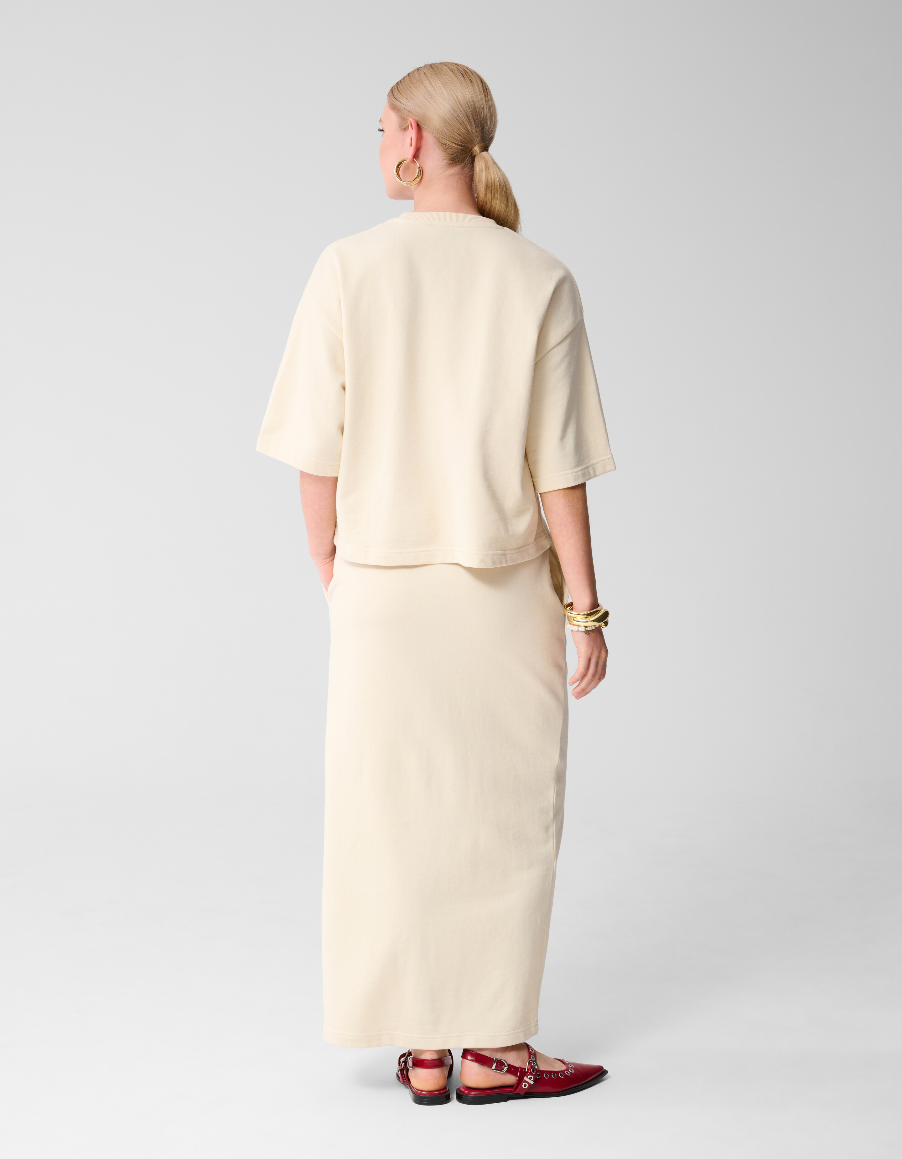 Maxi-Sweat-Rock Off White SHOEBY WOMEN