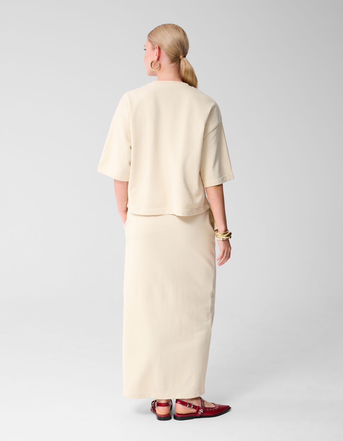 Maxi-Sweat-Rock Off White SHOEBY WOMEN