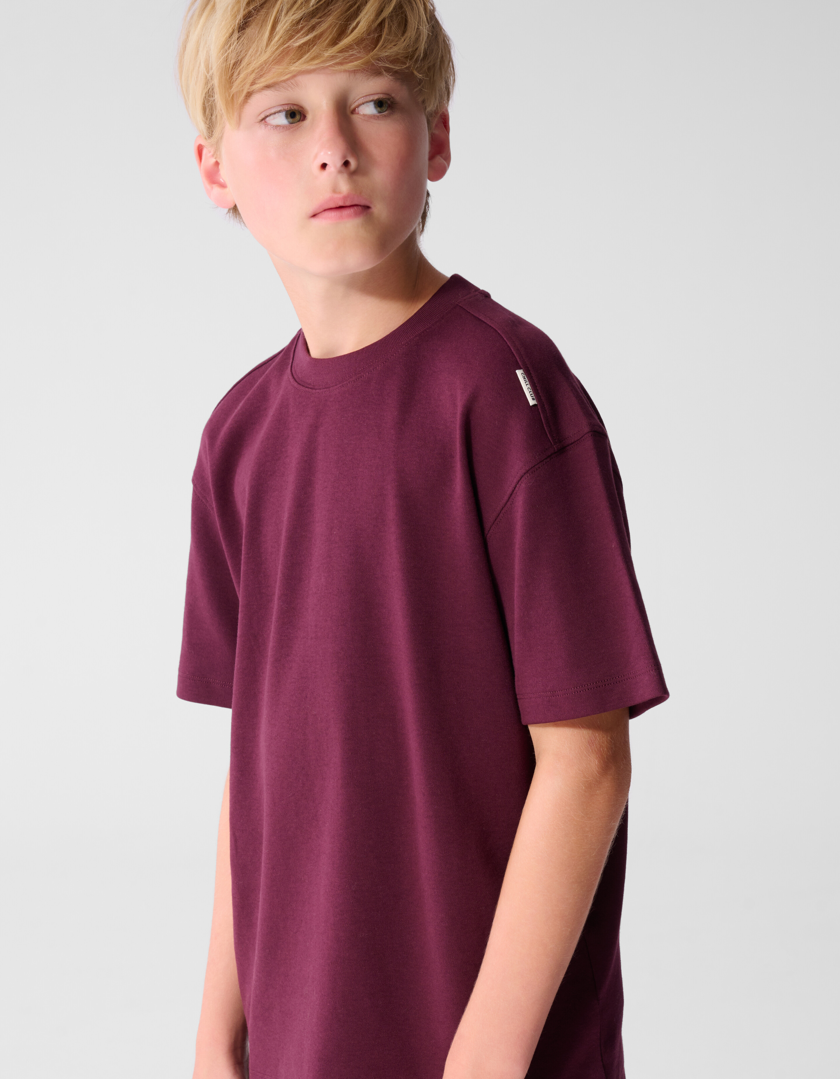 Label-T-Shirt Dunkelrot SHOEBY BOYS