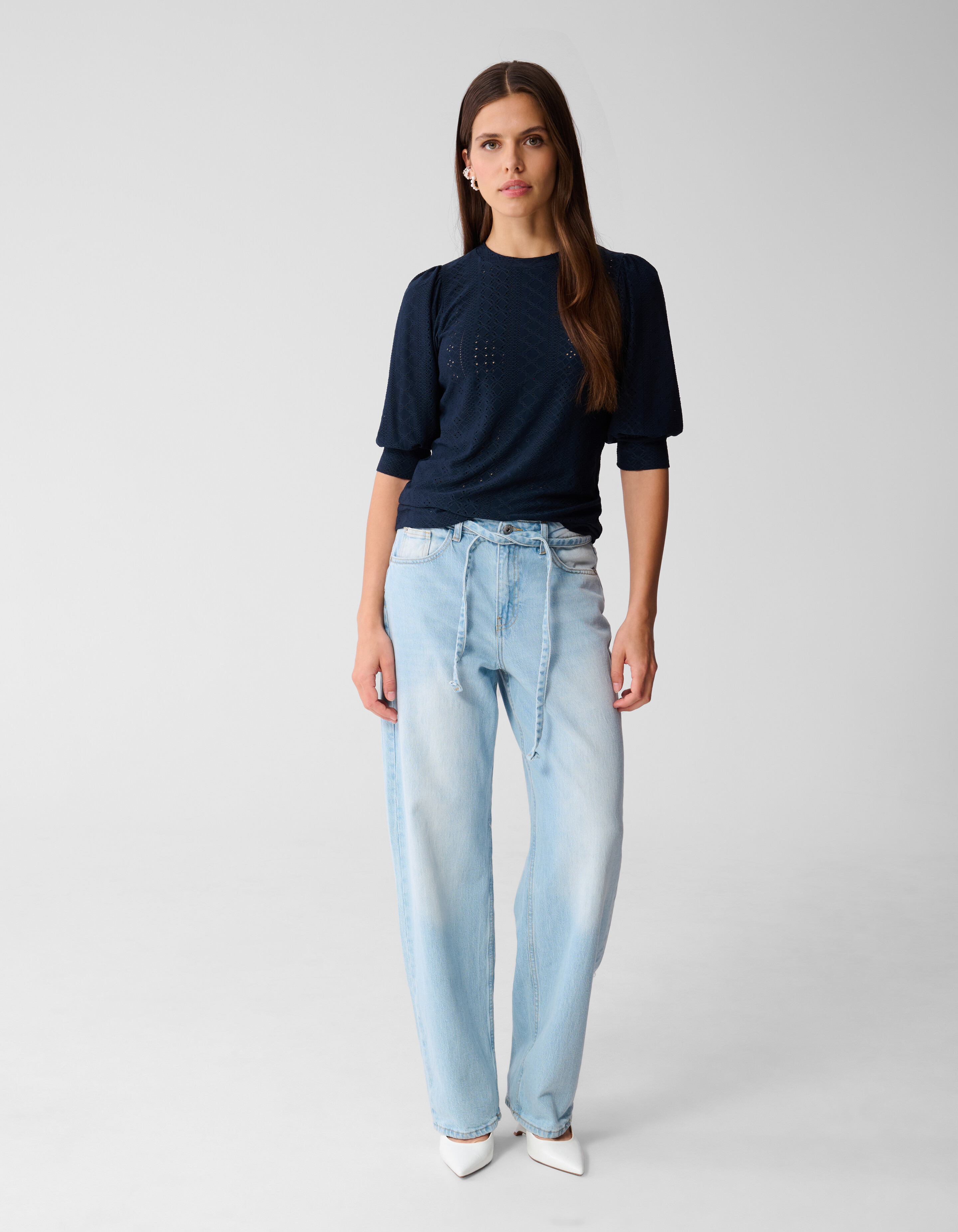 Besticktes Top Dunkelblau SHOEBY WOMEN