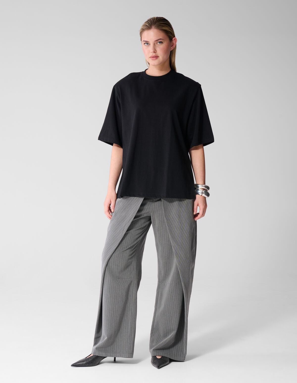 T-Shirt mit Schlitz Schwarz SHOEBY WOMEN