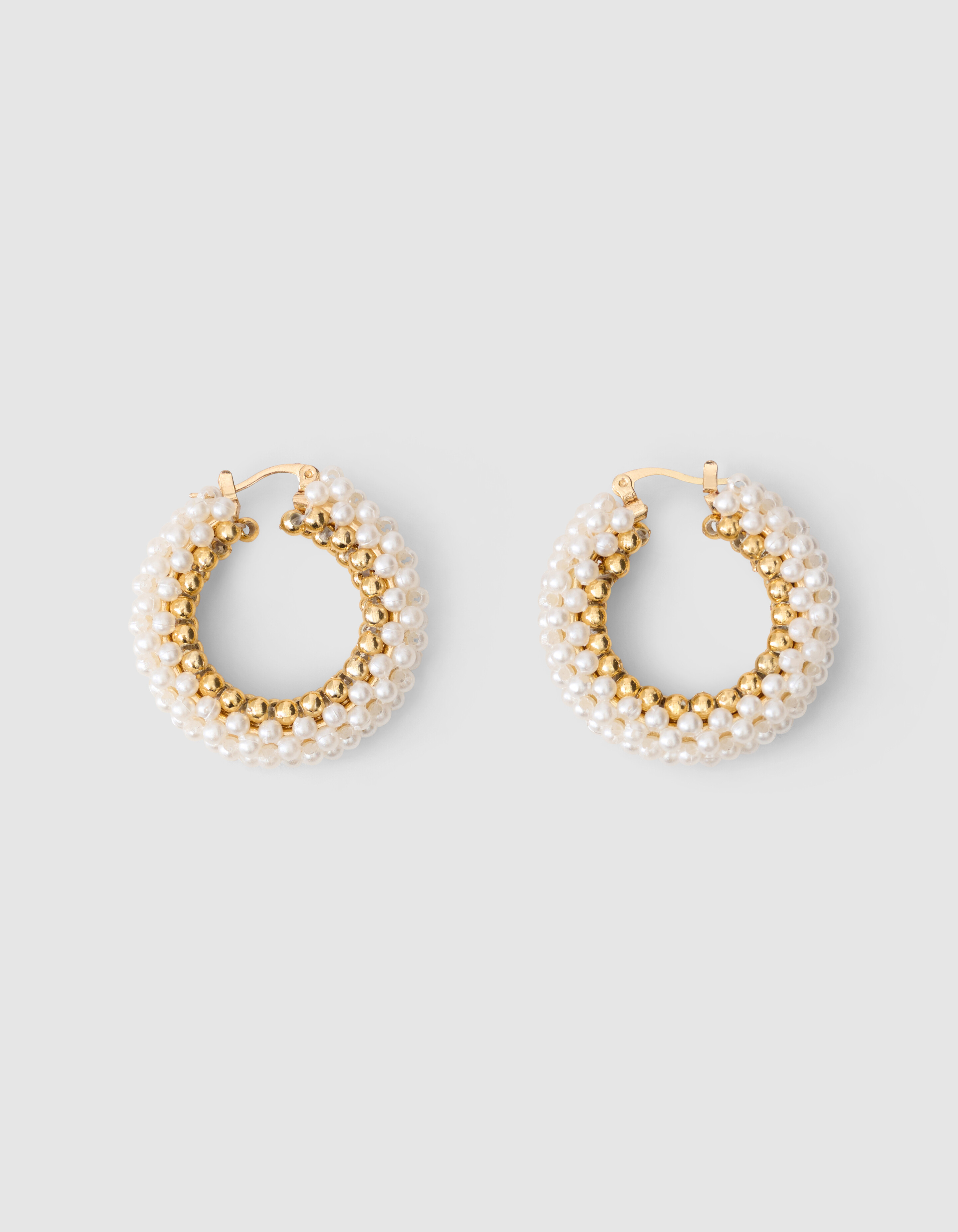 Perlencreolen in Cremewei&szlig; SHOEBY ACCESSOIRES