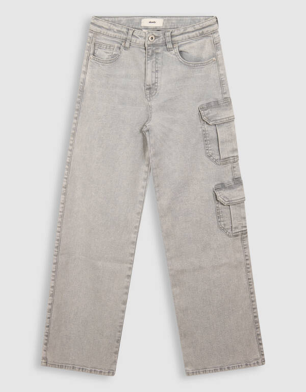 Pocket Straight Fit Jeans Grijs SHOEBY GIRLS