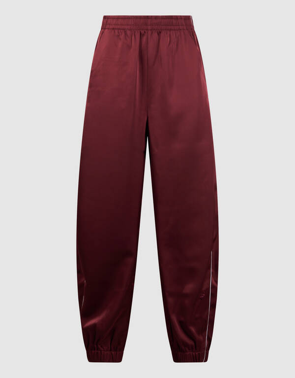Satin-Kontrast-Jogger Dunkelrot SHOEBY WOMEN