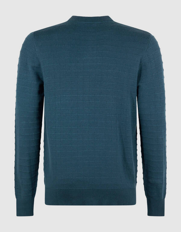 Strukturierter Strickpullover Dunkelgr&uuml;n SHOEBY MEN