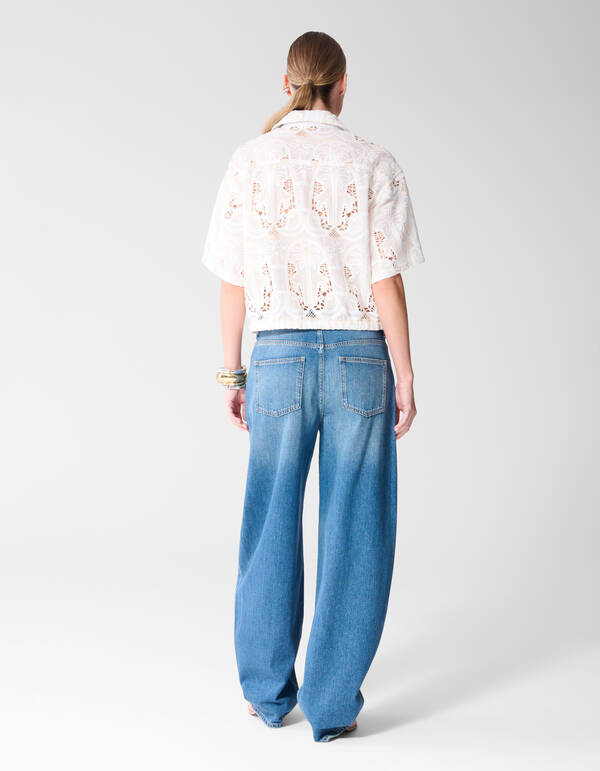 Stickbluse in gebrochenem Wei&szlig; von Mieke SHOEBY WOMEN