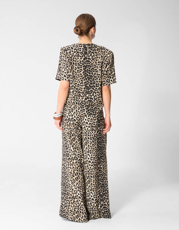 Leopard Twist Top Braun SHOEBY WOMEN