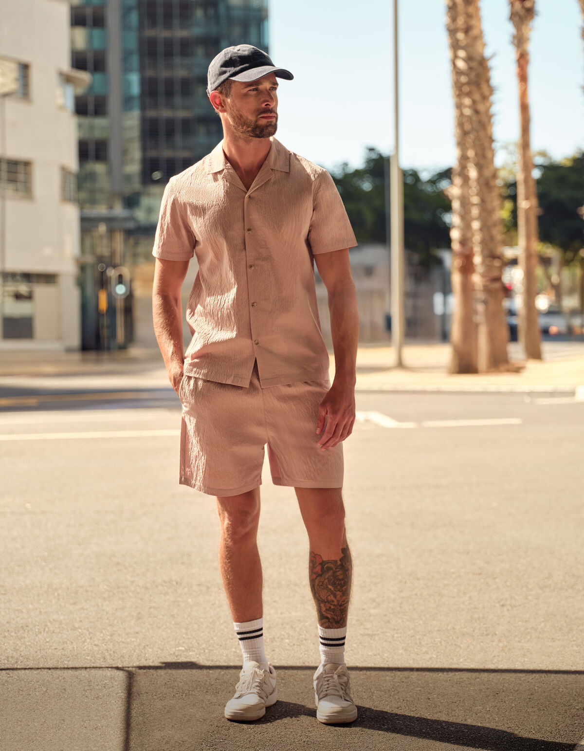 Textur Shirt Sand SHOEBY MEN