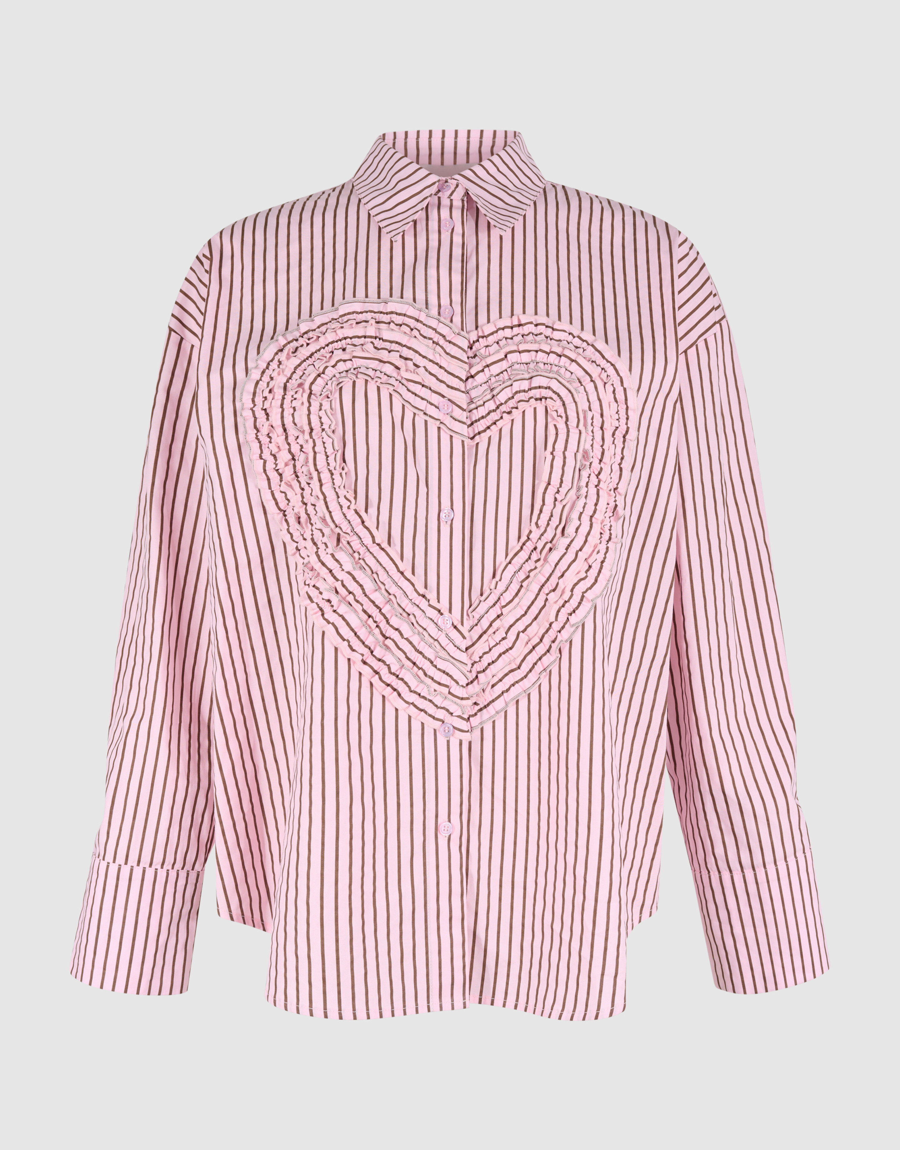 Herz-Rüschen-Bluse Rosa SHOEBY WOMEN