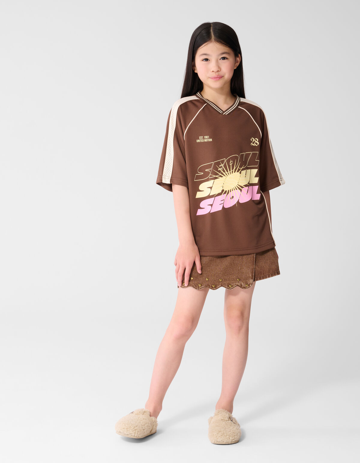 Seoul Baseball T-Shirt Braun SHOEBY GIRLS