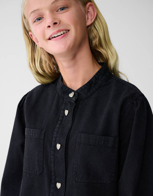 R&uuml;schen-Ohrstecker Jack Dunkelgrau SHOEBY GIRLS