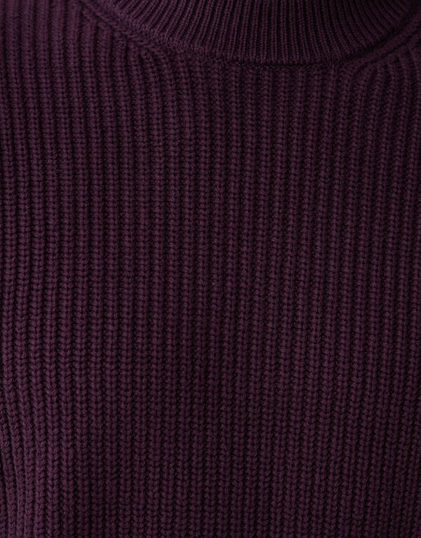 Rundhals-Strickpullover Dunkelrot SHOEBY MEN