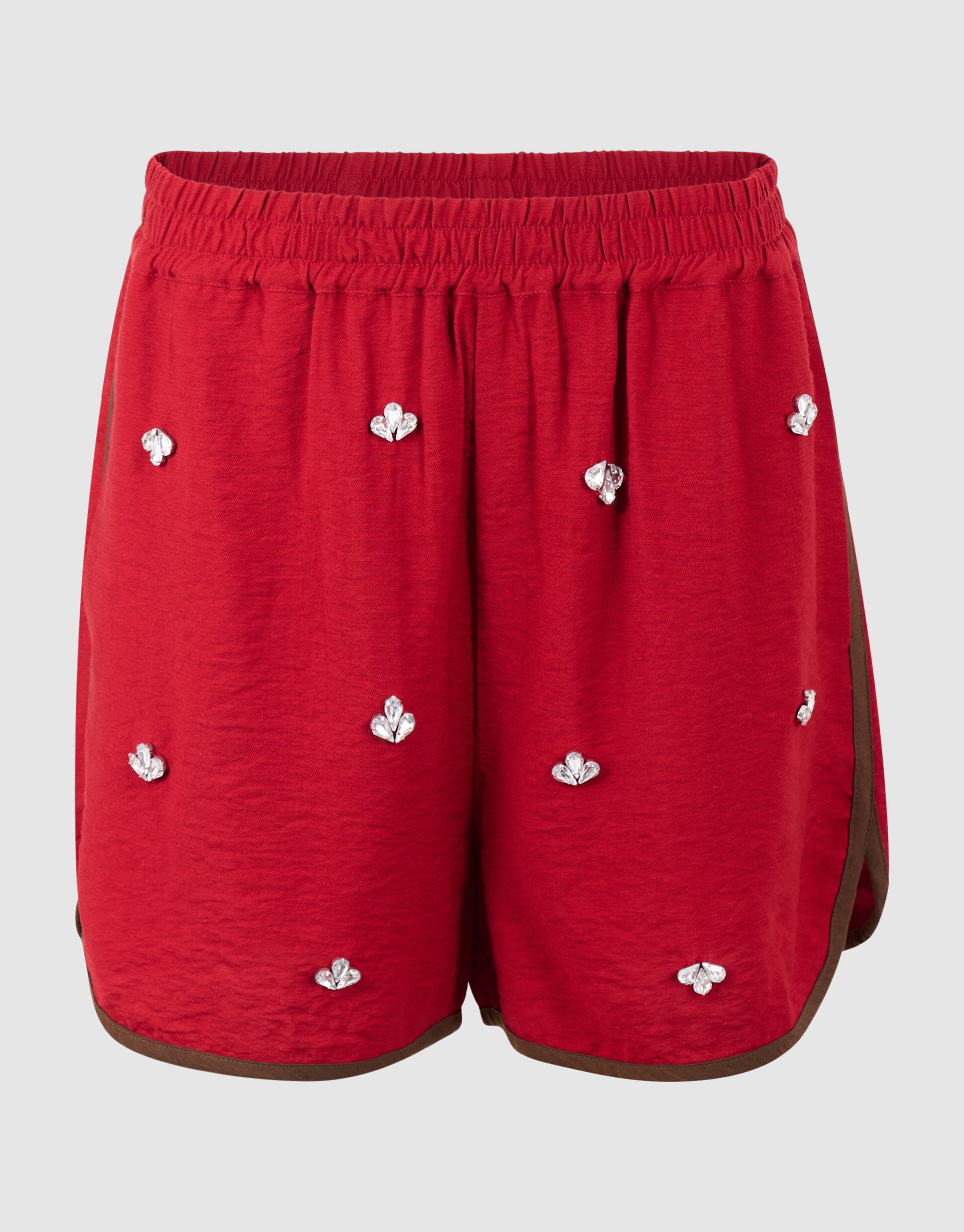Sportliche Strass Shorts Rot SHOEBY WOMEN