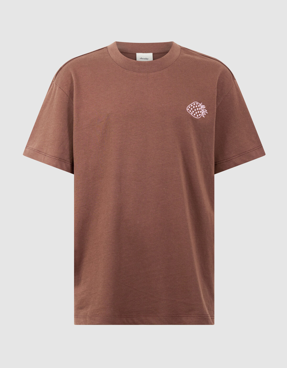 Washed Erdbeer T-Shirt Braun SHOEBY GIRLS