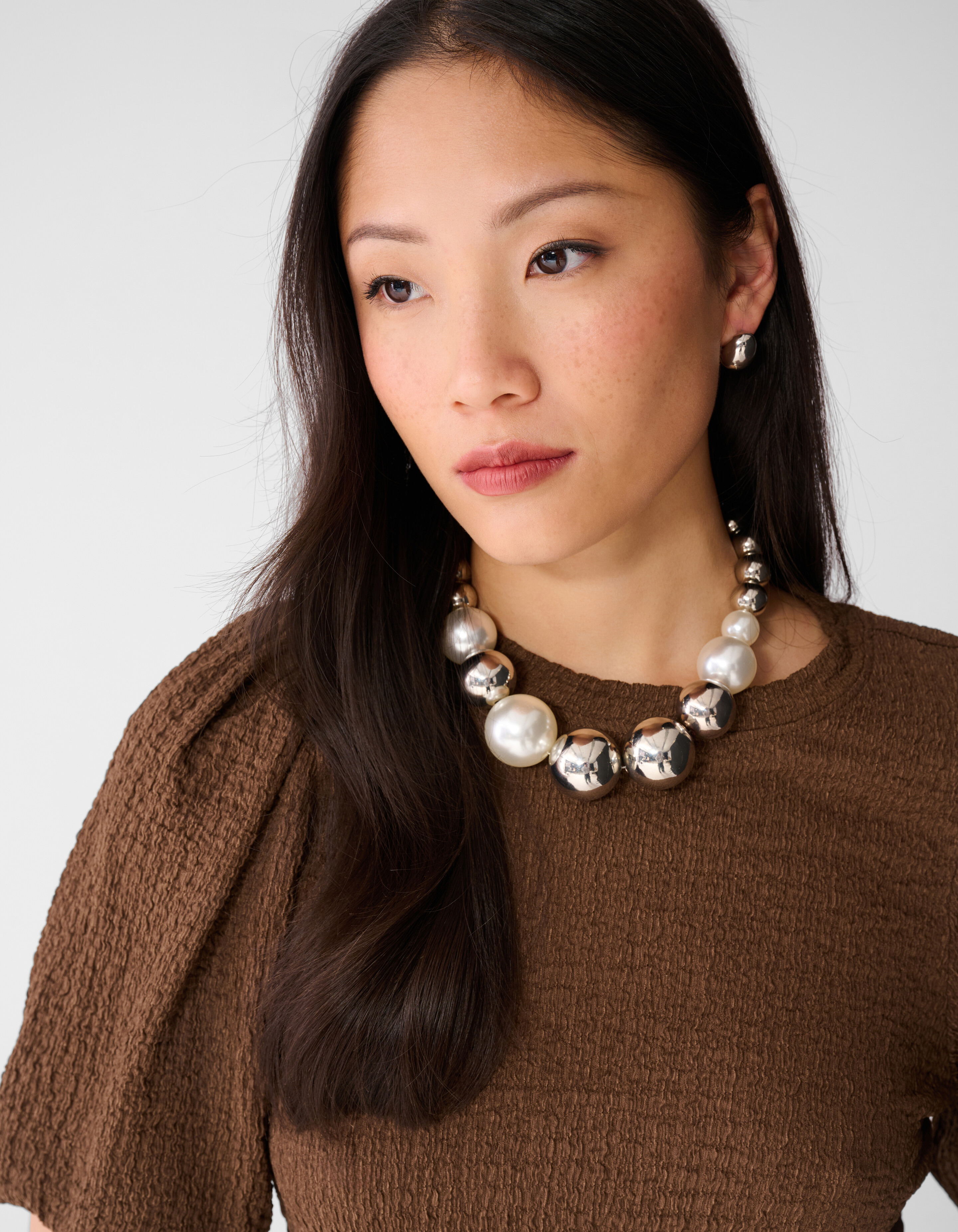 Knitter-Top Ballon Braun SHOEBY WOMEN