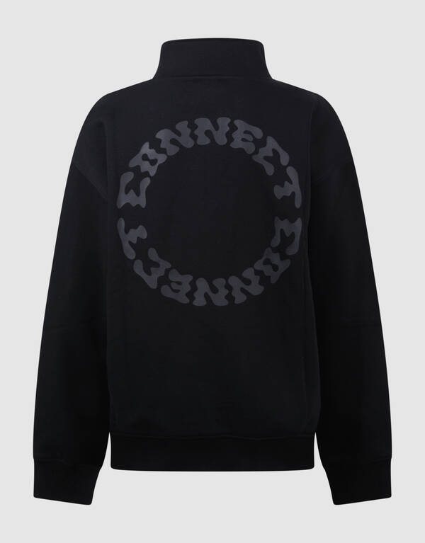 Schwarzer Pullover mit halbem Rei&szlig;verschluss SHOEBY BOYS