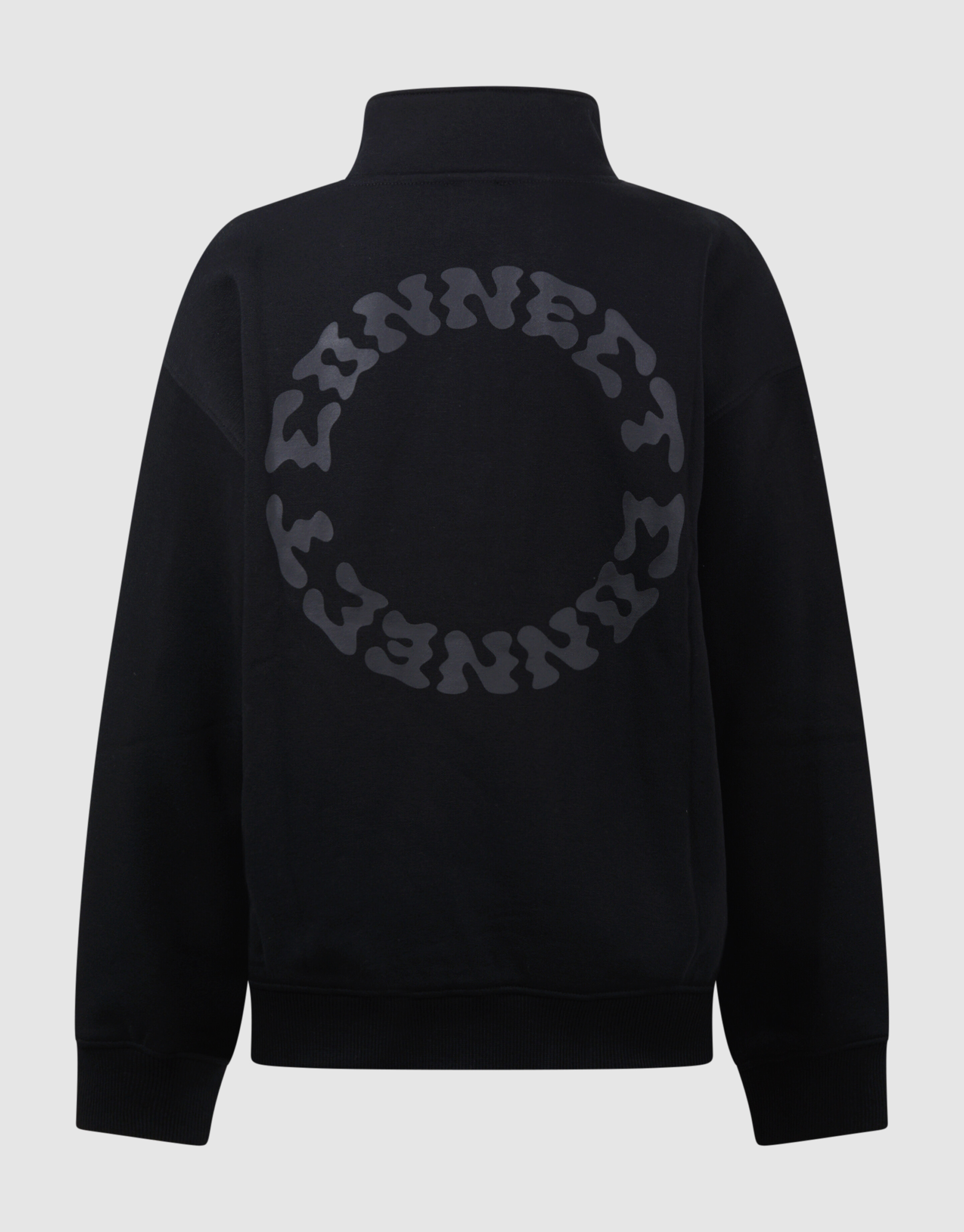 Schwarzer Pullover mit halbem Rei&szlig;verschluss SHOEBY BOYS