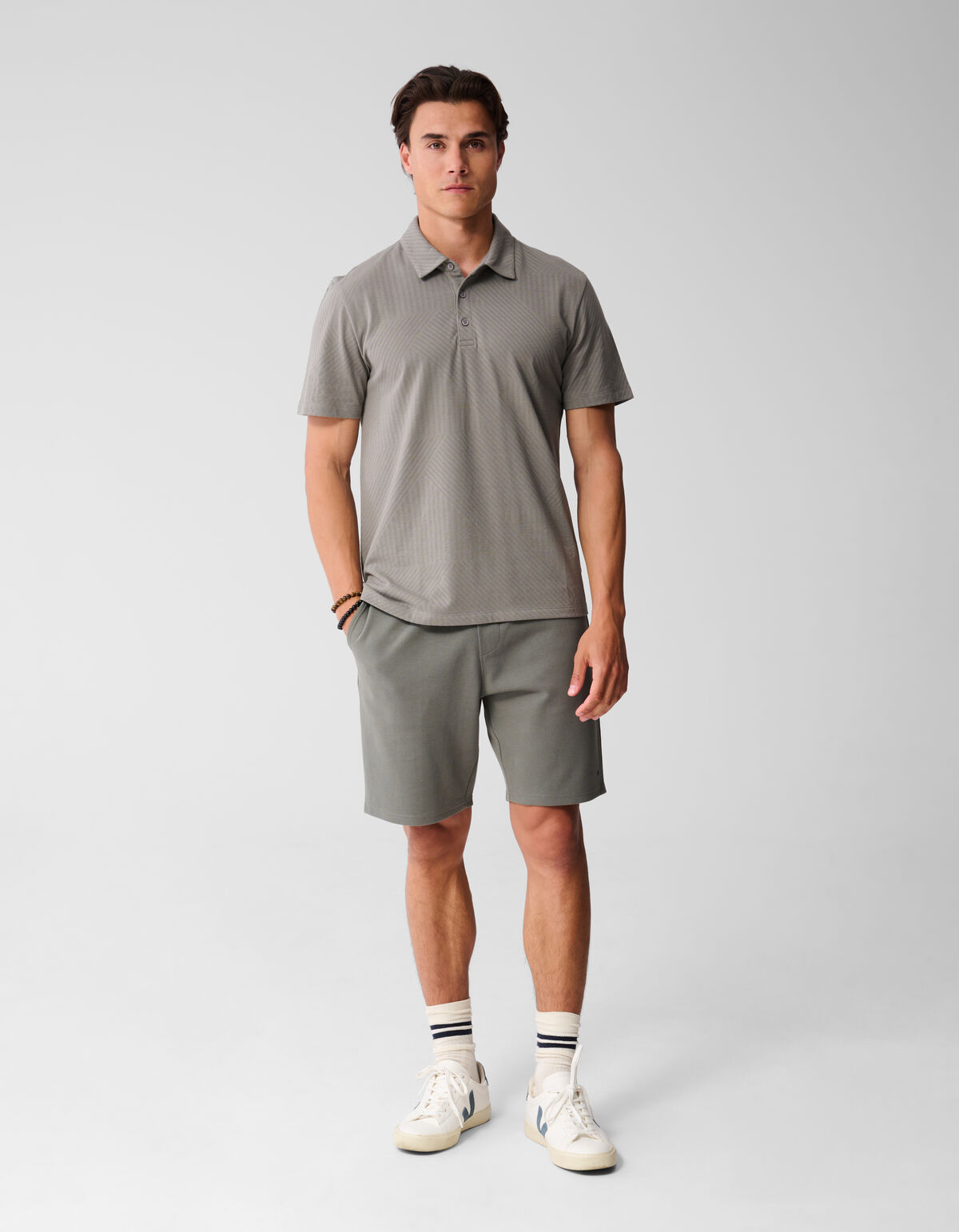 Jacquard-Polo Dunkelgrün SHOEBY MEN