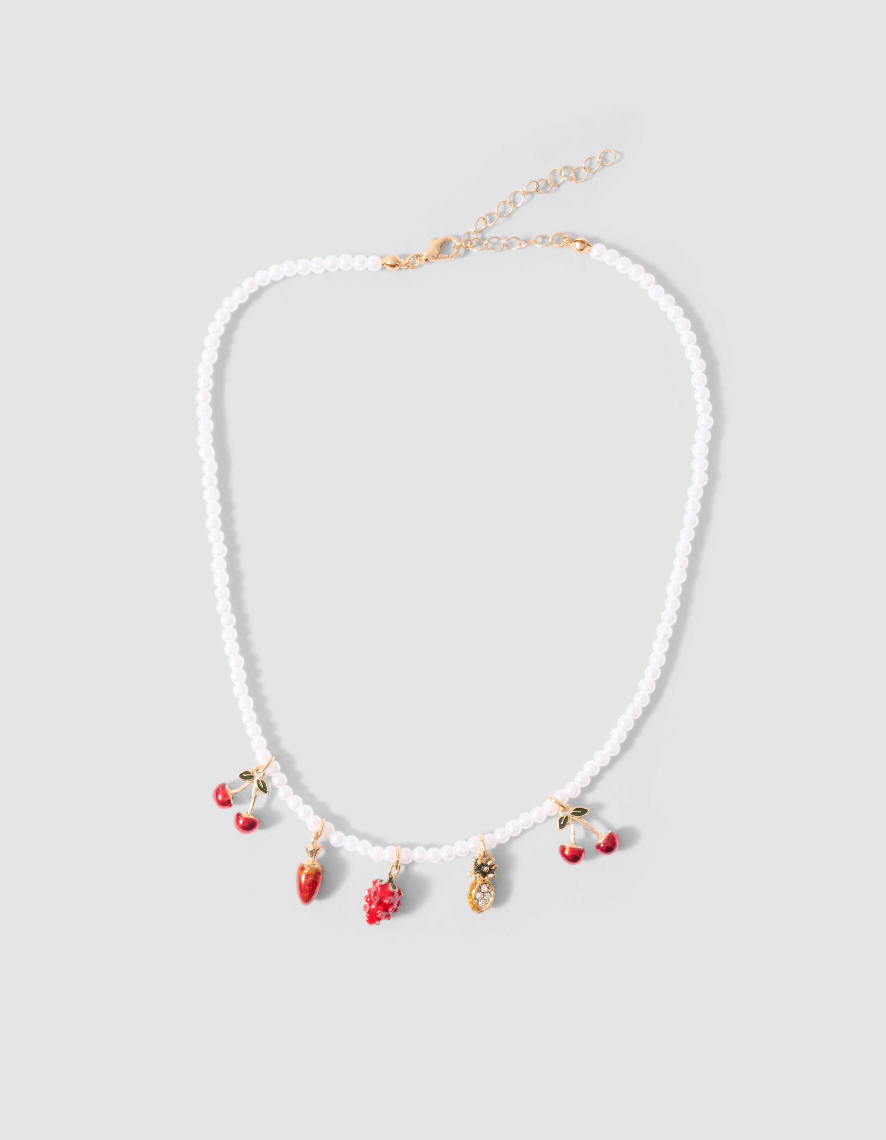 Perlen-Fruchtkette Wei&szlig;/Gold SHOEBY ACCESSOIRES