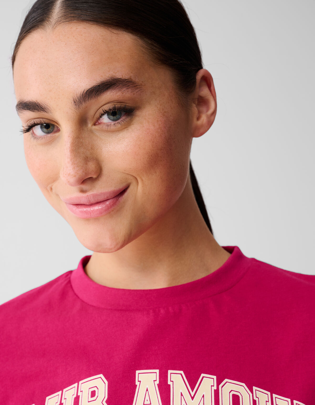 Club Amour T-shirt Rosa/Rot SHOEBY WOMEN