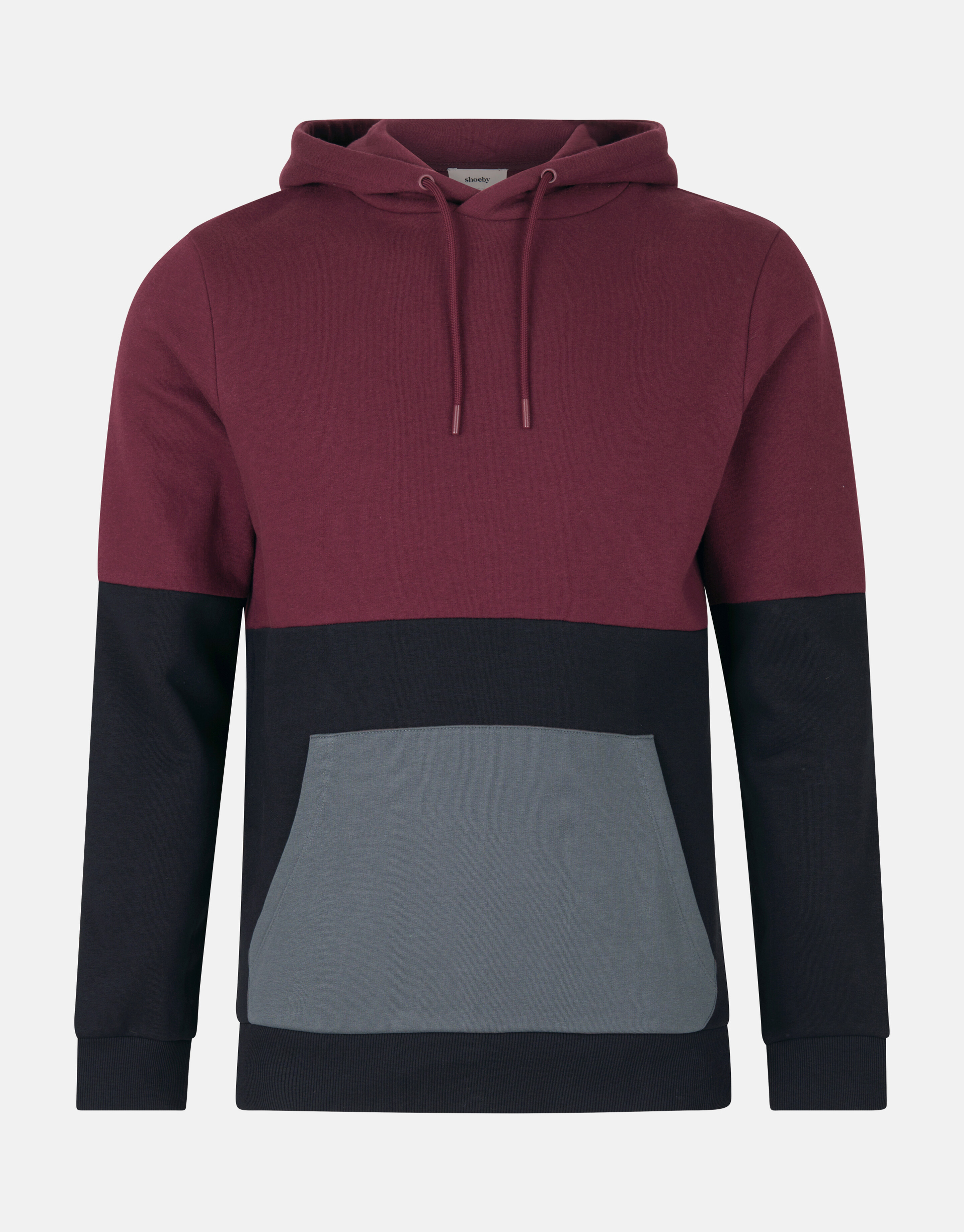 Farbiger Kontrast-Kapuzenpullover Schwarz SHOEBY MEN