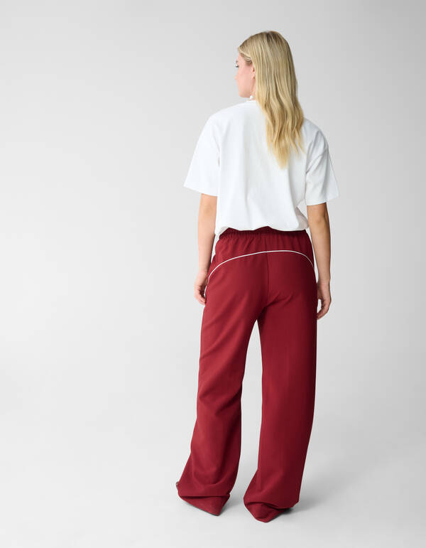 Sportliche Hose mit weitem Bein Rot SHOEBY WOMEN