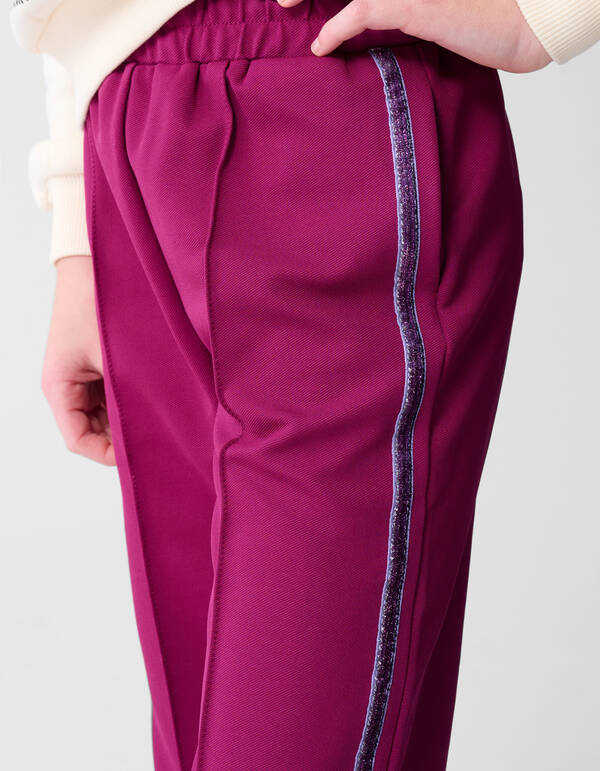 Hose mit weitem Bein und Glitzerstreifen in Rosa SHOEBY GIRLS