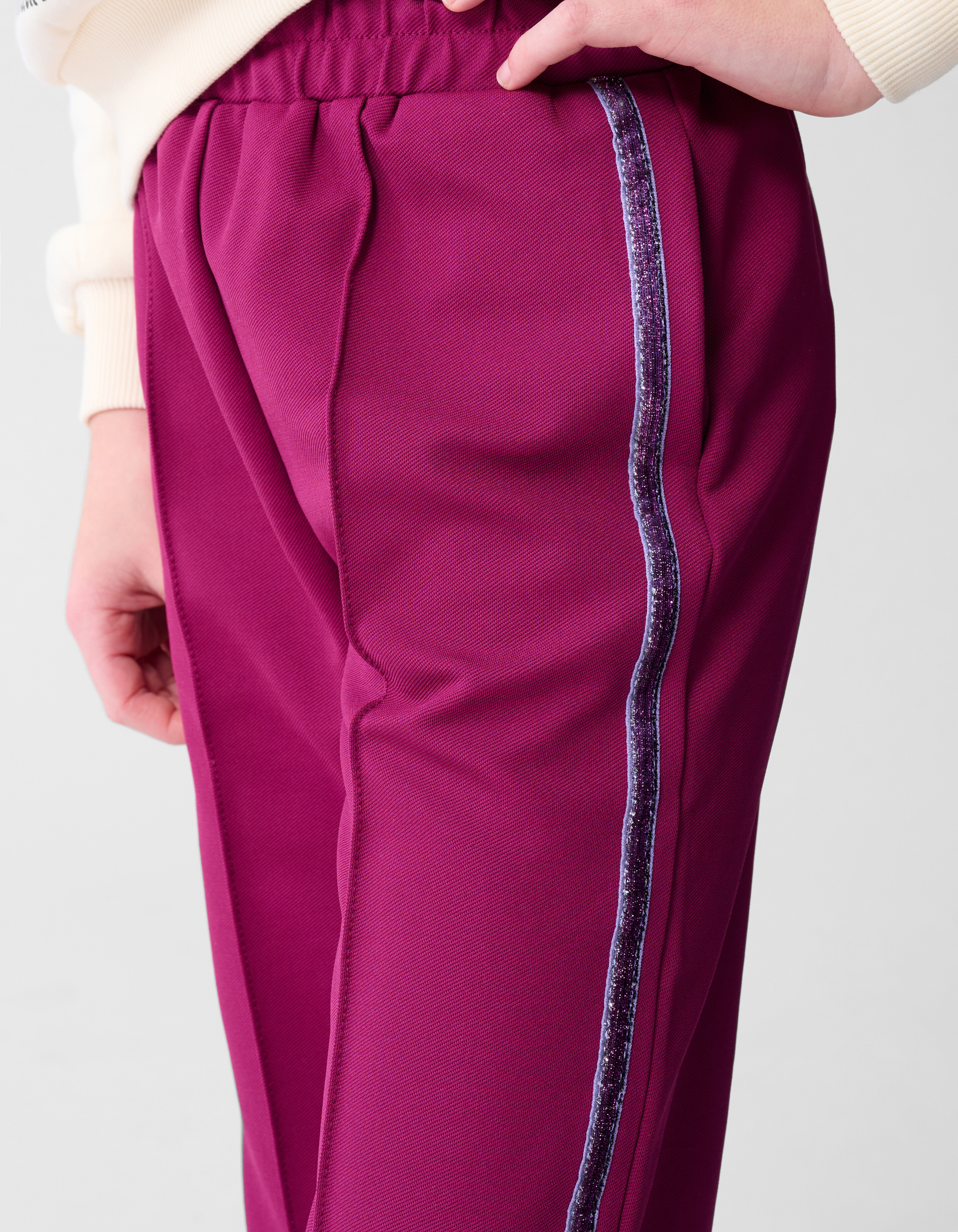 Hose mit weitem Bein und Glitzerstreifen in Rosa SHOEBY GIRLS