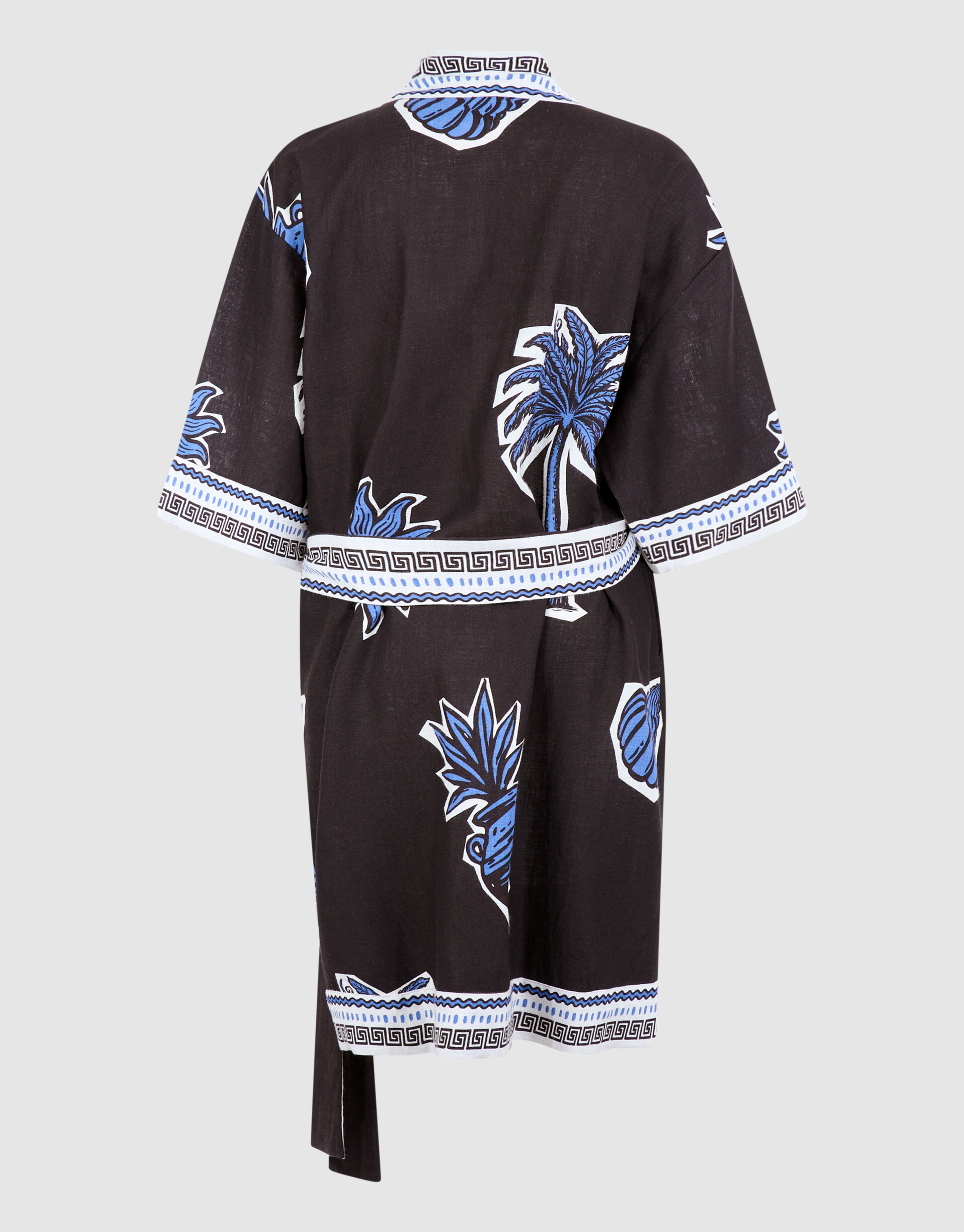 Palmendruck Kimono Kleid Braun SHOEBY WOMEN