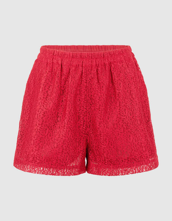 Sportliche Spitzen-Shorts Rot SHOEBY WOMEN