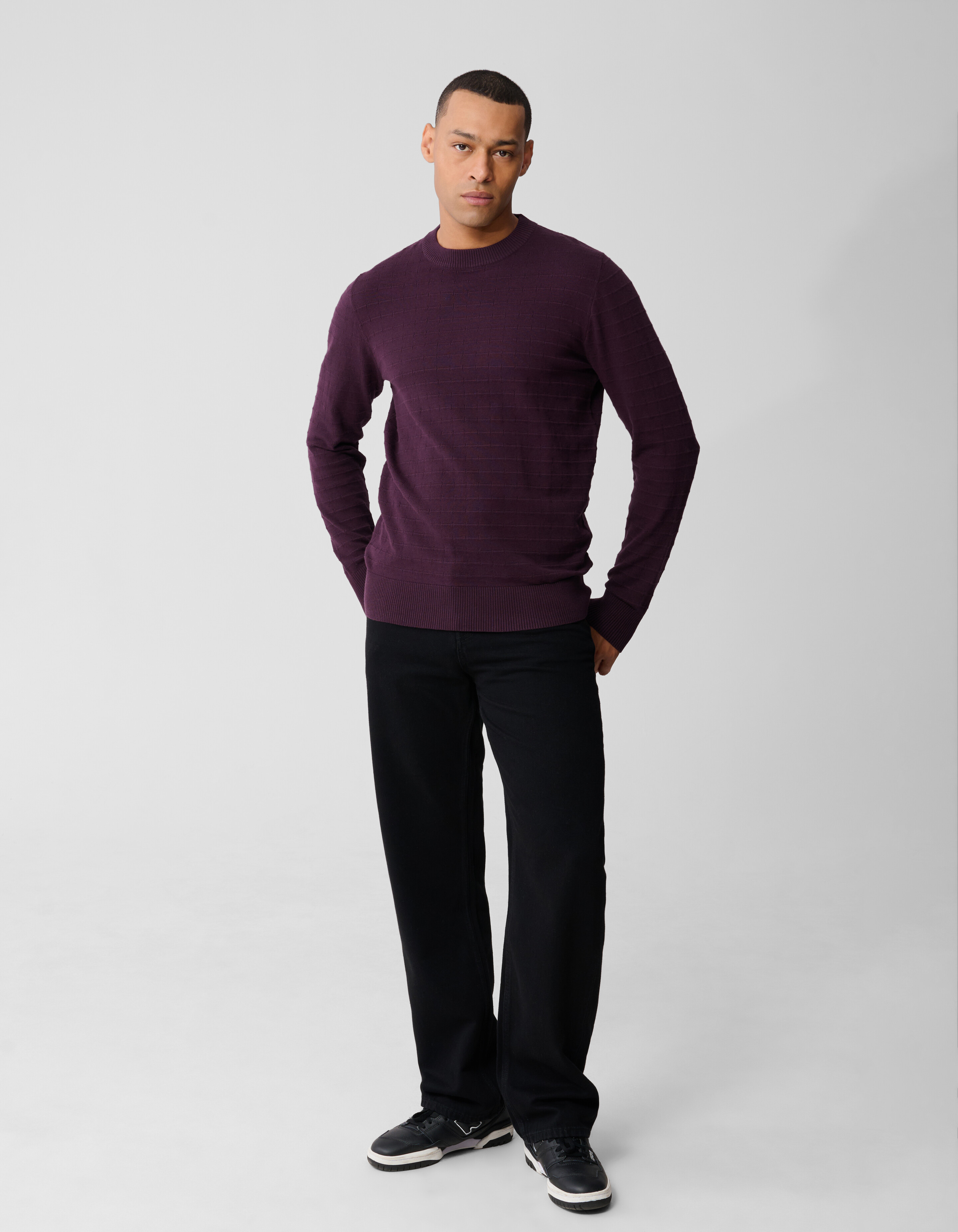 Blockpullover Dunkelrot SHOEBY MEN