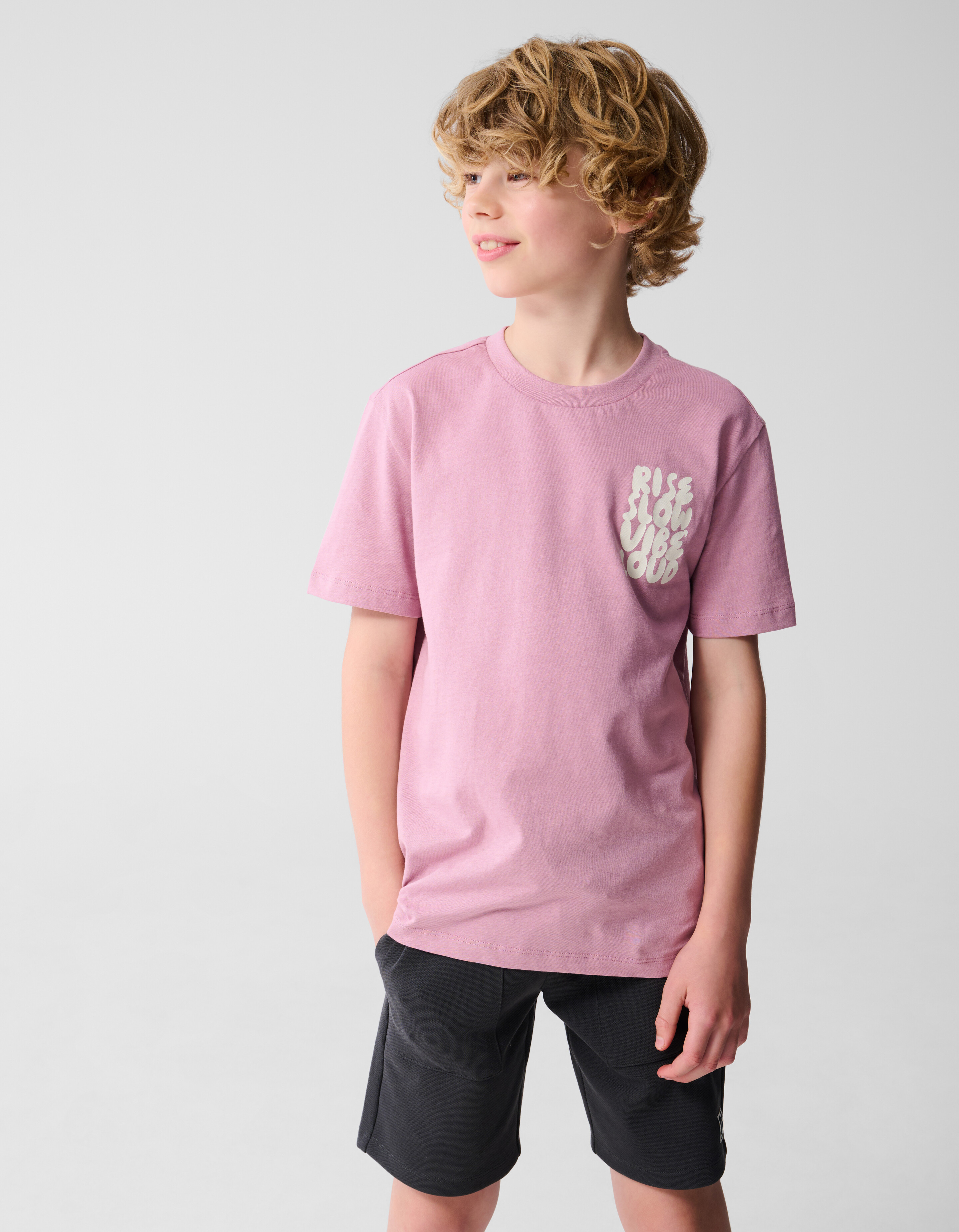 Vibe Loud Kunstwerk T-shirt Rosa SHOEBY BOYS