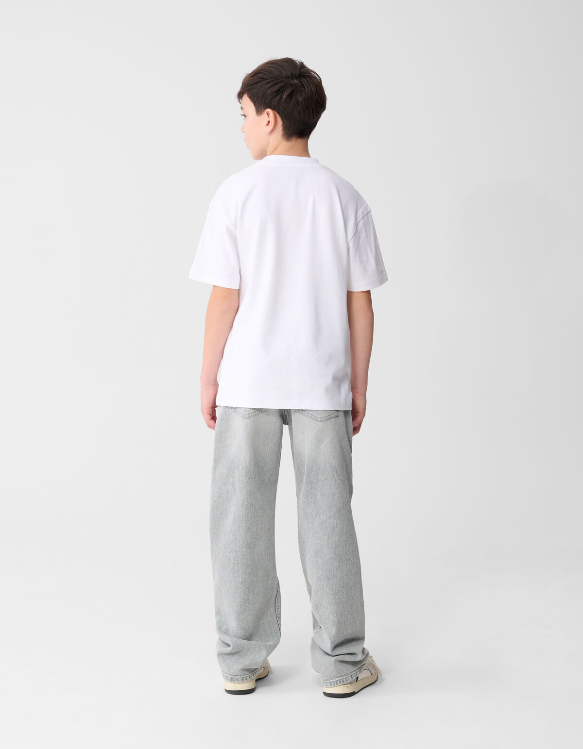 Basis Label T-shirt Wit SHOEBY BOYS