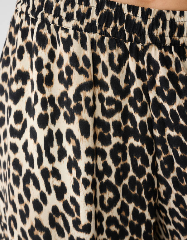 Leopard Weitbein-Hose Braun SHOEBY WOMEN