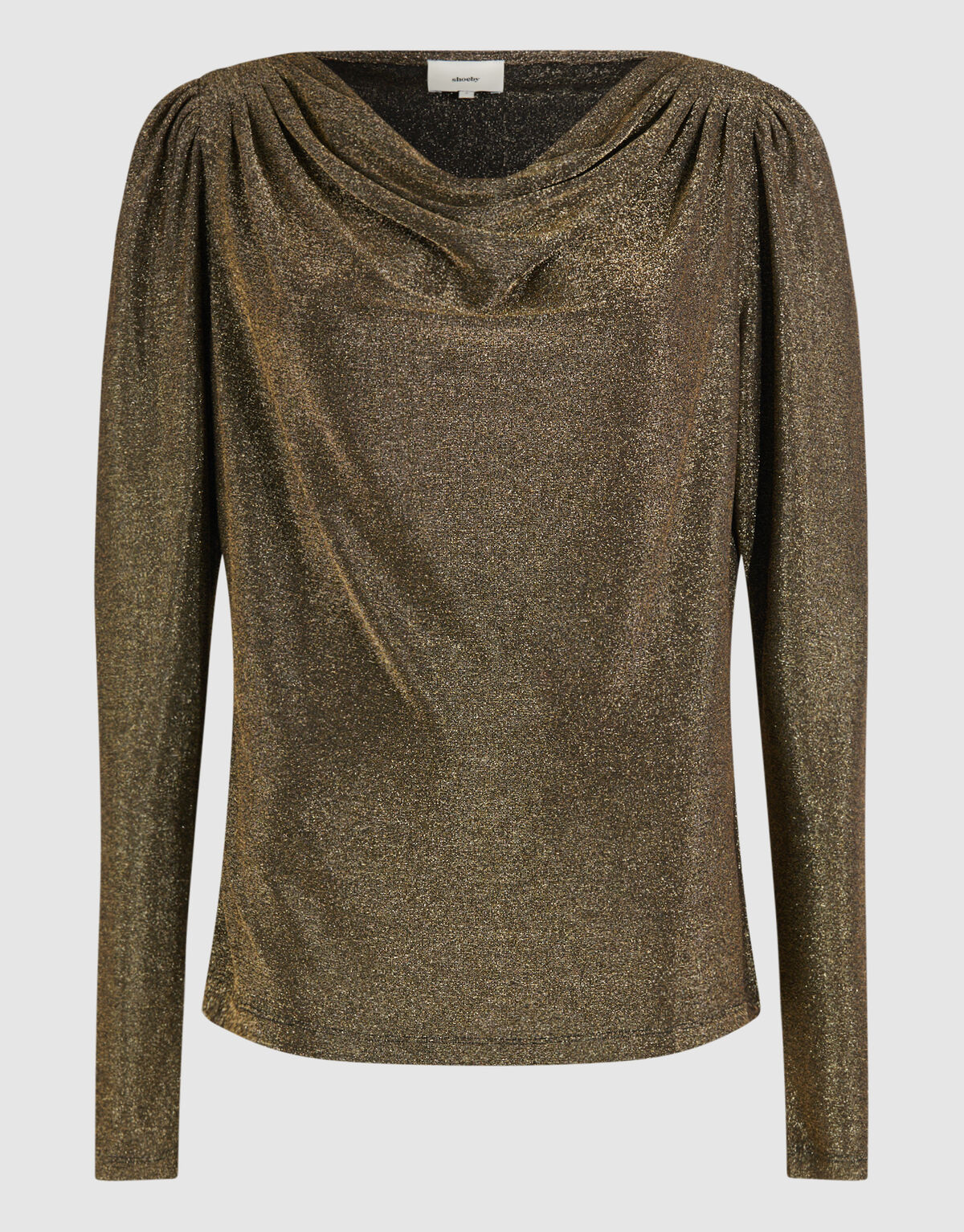 Glitzer-Drapiertes Top in Gold SHOEBY WOMEN