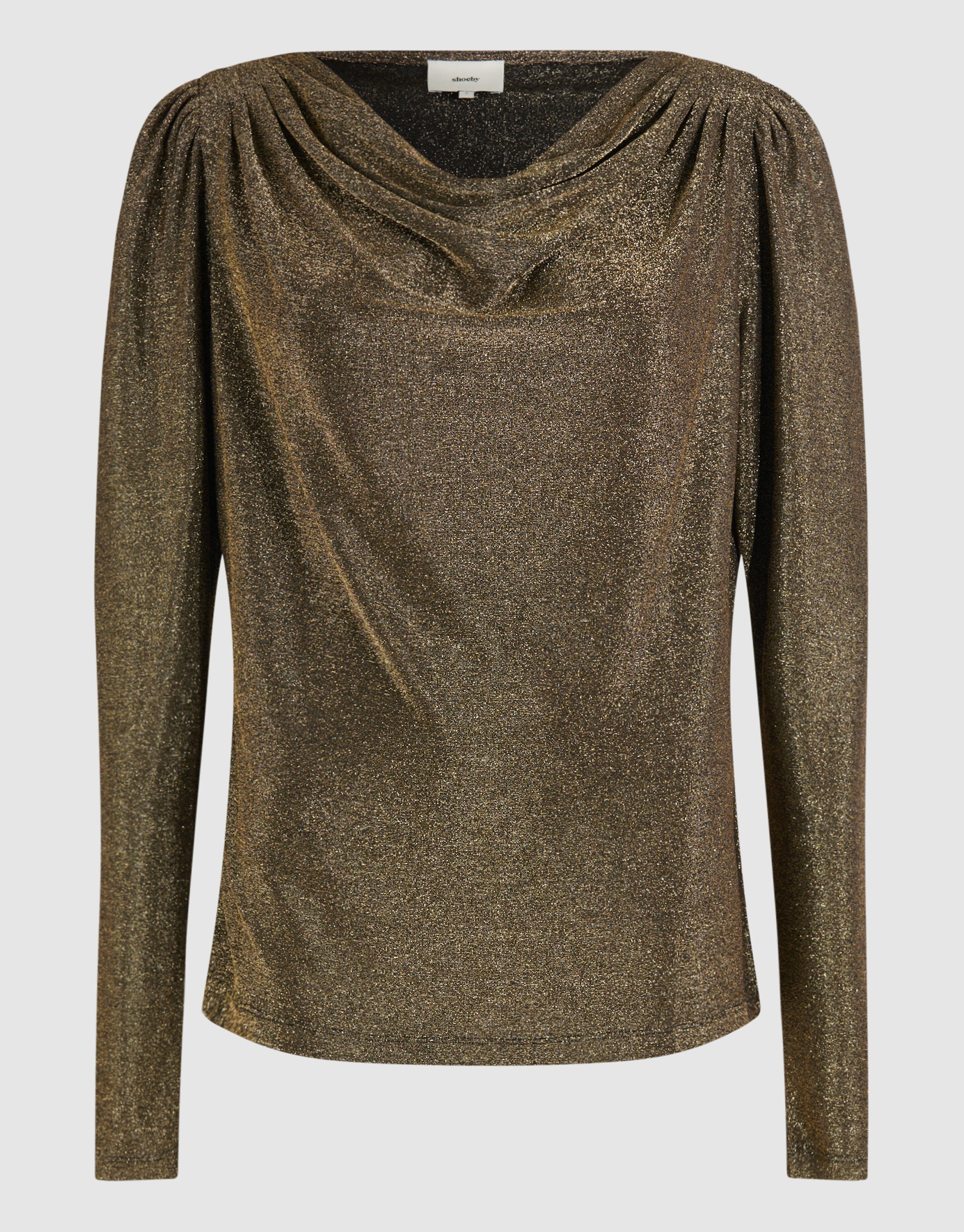 Glitzer-Drapiertes Top in Gold SHOEBY WOMEN
