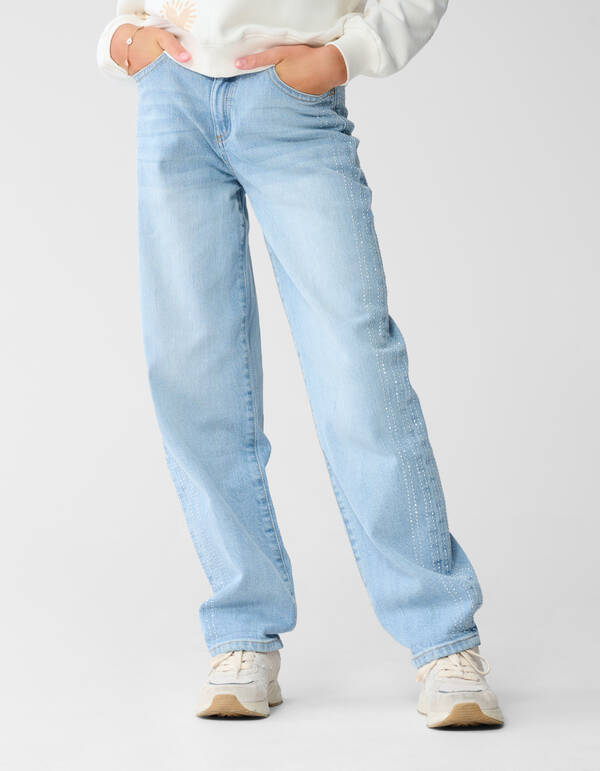 Jeans mit Strass-Finish in Blau SHOEBY GIRLS