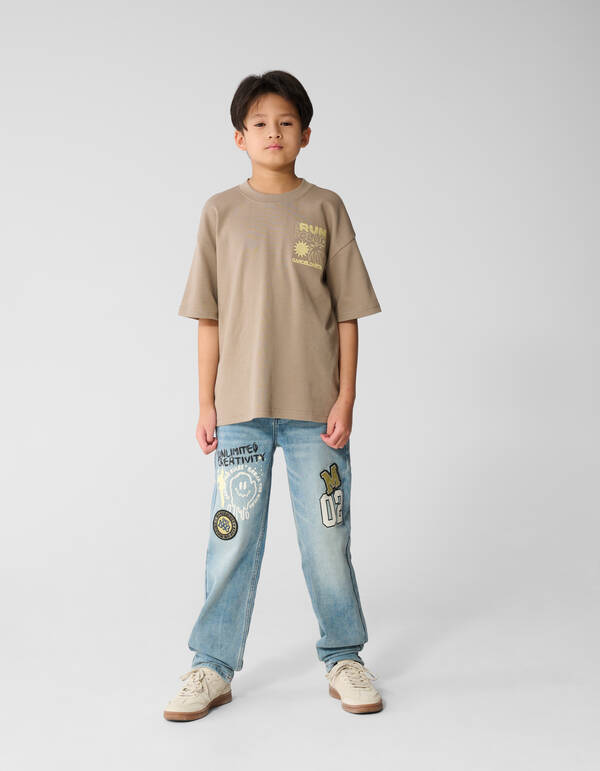 Artwork Straight Fit Jeans Blau SHOEBY WOMEN