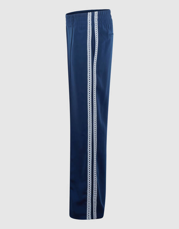 Kanten Wide-Leg-Hose Dunkelblau SHOEBY WOMEN
