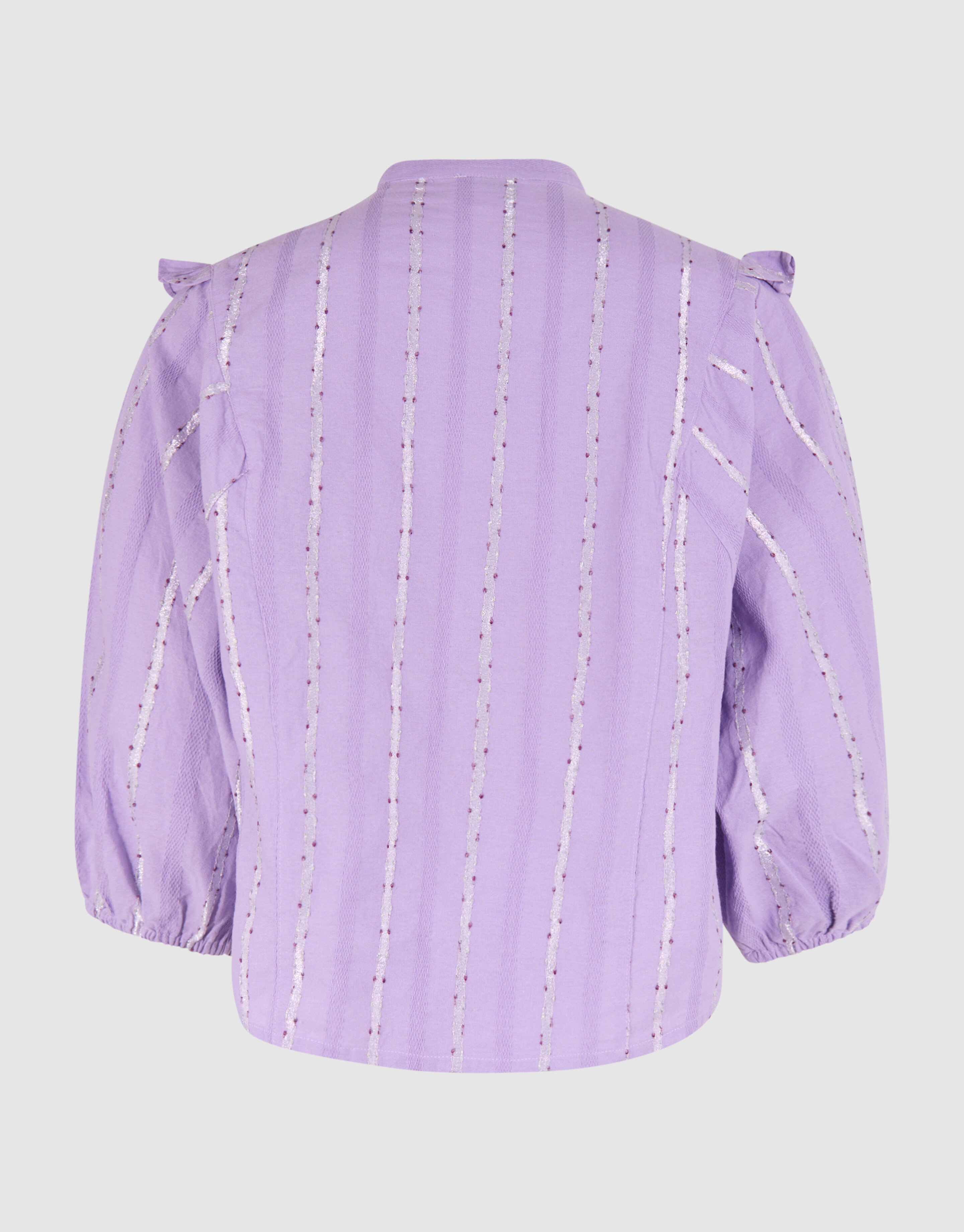 Jacquard-Rüschen-Bluse Hellviolett SHOEBY WOMEN