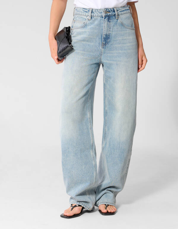Heavy Barrel Fit Jeans Hellblau SHOEBY WOMEN