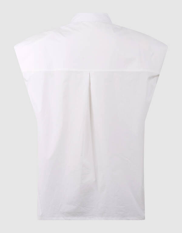 Strass-Popeline-Bluse Wei&szlig; SHOEBY WOMEN