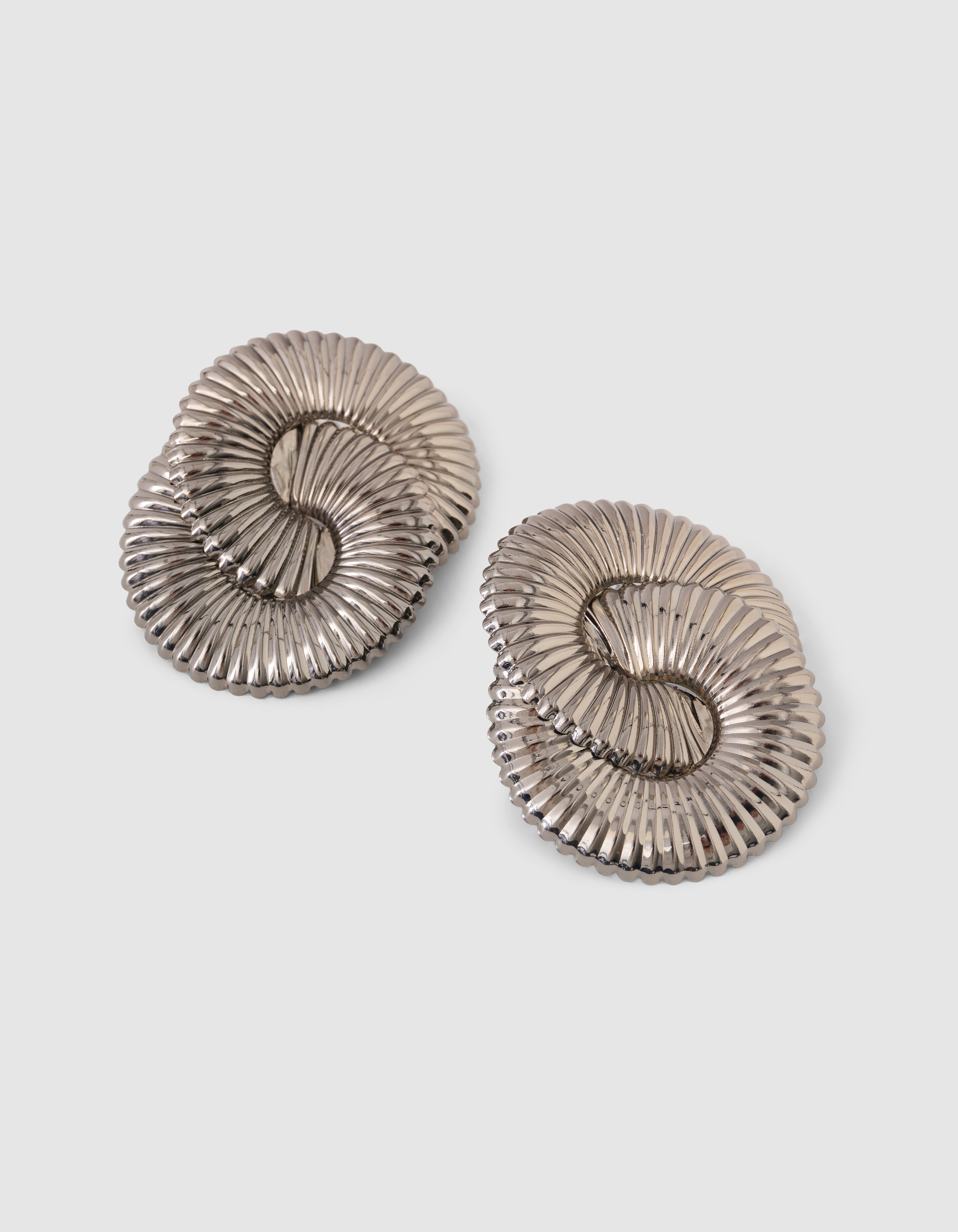 Spiral-Ohrringe Silber/Schwarz SHOEBY ACCESSOIRES