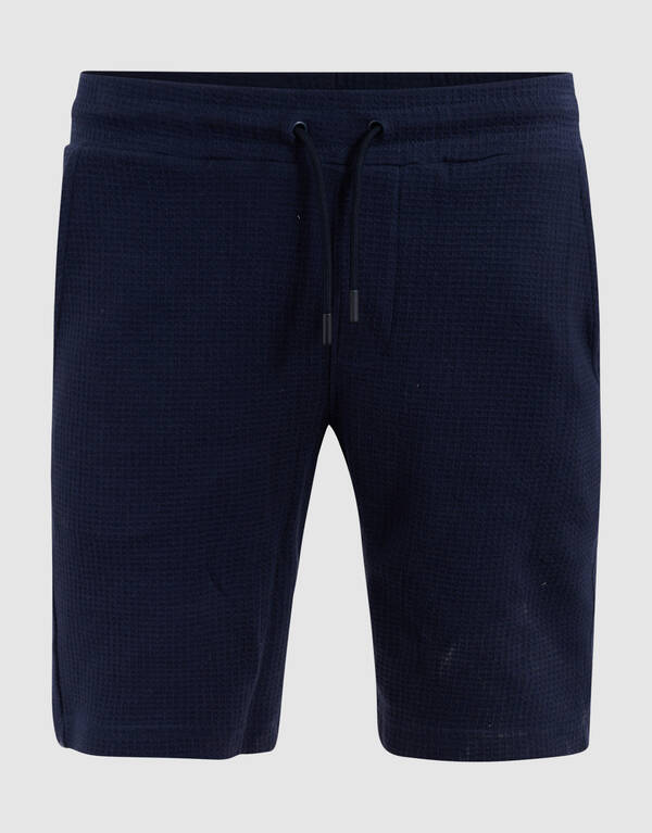 Waffeltextur Short Dunkelblau SHOEBY MEN