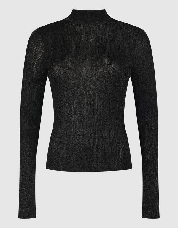 Glitzer Col Top Schwarz SHOEBY WOMEN