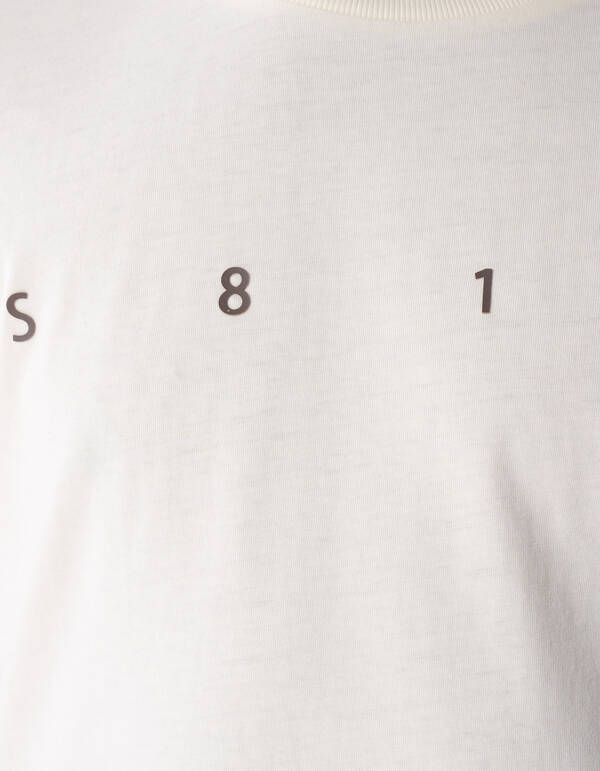 Minimal Artwork T-Shirt Gebrochen Wei&szlig; SHOEBY MEN