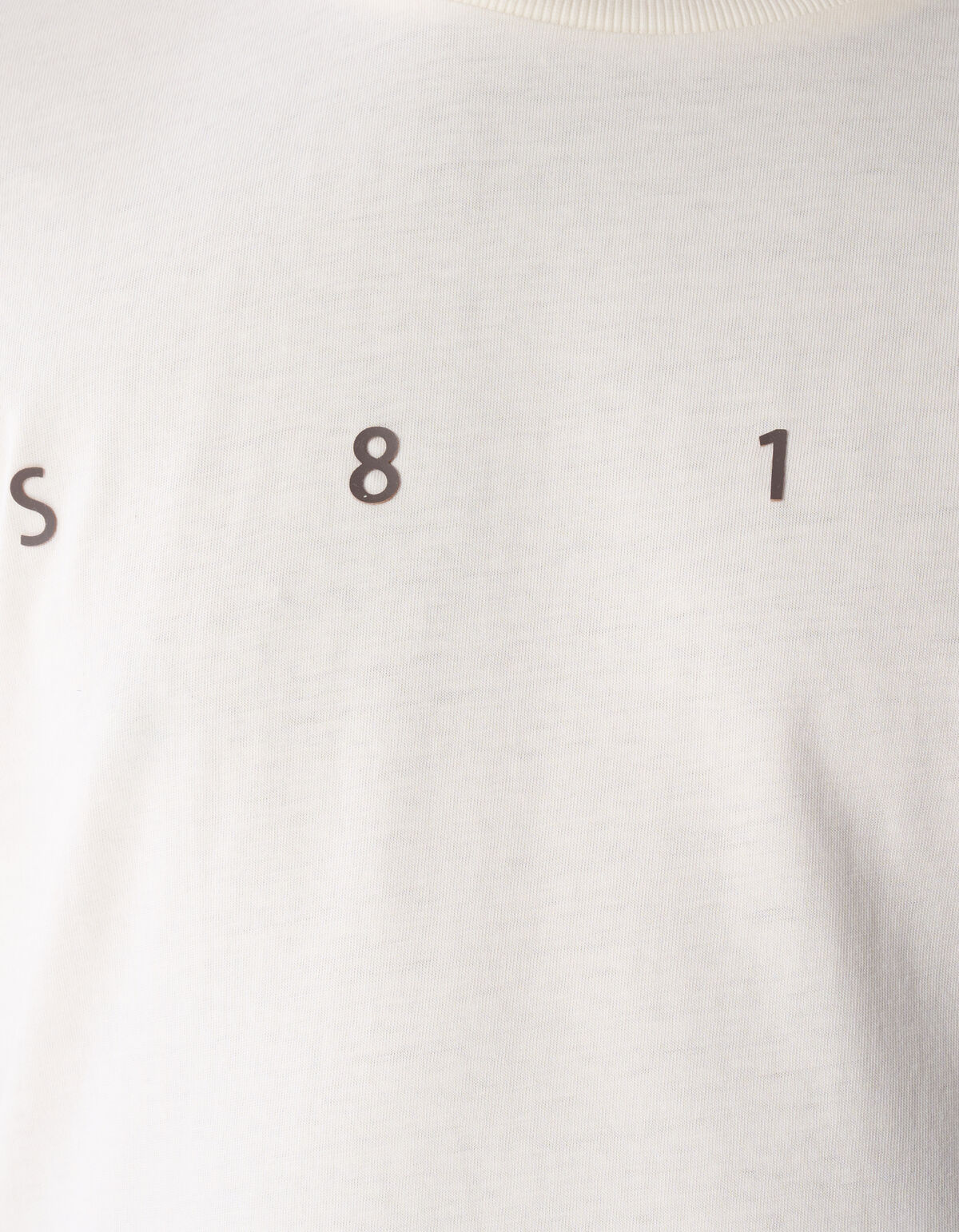 Minimal Artwork T-Shirt Gebrochen Wei&szlig; SHOEBY MEN