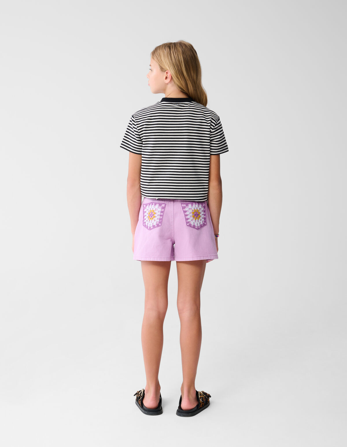 Palm Tree Artwork T-shirt Schwarz/Weiß SHOEBY GIRLS