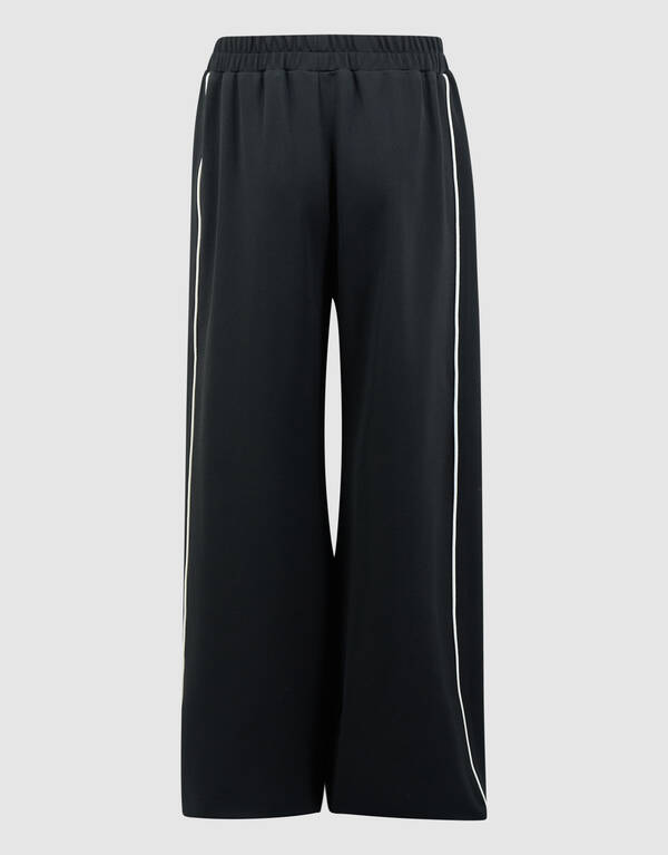 Hose mit weitem Bein und Ziernaht Schwarz SHOEBY GIRLS