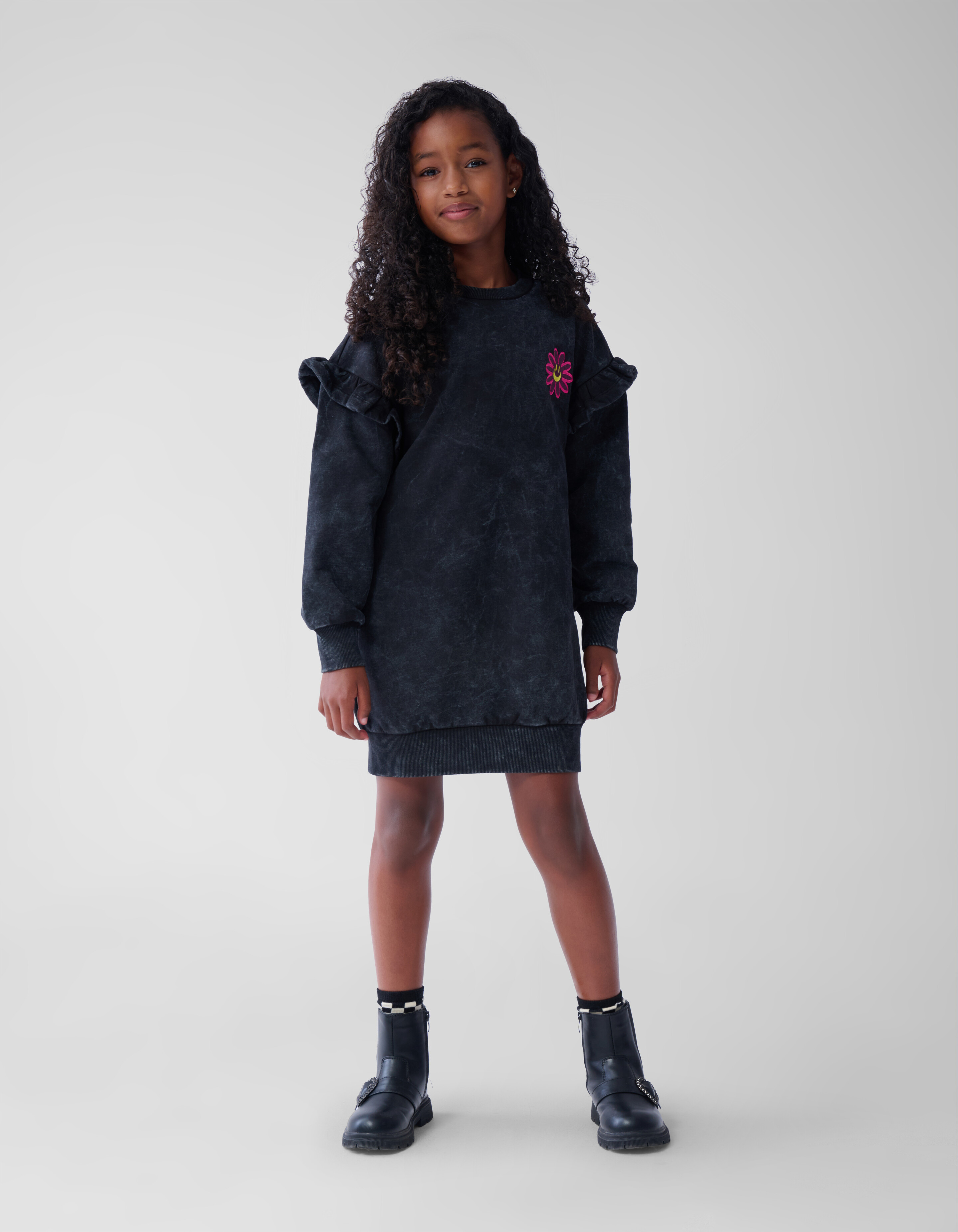 Blumenkleid Schwarz SHOEBY GIRLS